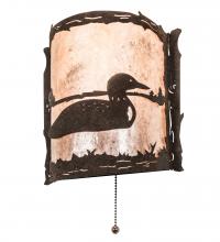 Meyda Black 220794 - 9" Wide Loon Right Wall Sconce