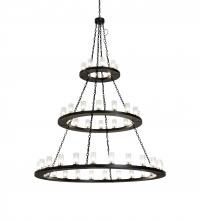 Meyda Black 221385 - 72" Wide Loxley 48 Light Three Tier Chandelier