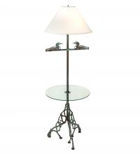 Meyda Black 221612 - 65" High Loon W/Glass Table Floor Lamp