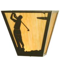 Meyda Black 22167 - 13"W Golf Wall Sconce