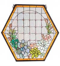 Meyda Black 222564 - 20" Wide X 20" High Succulent Window