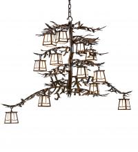 Meyda Black 223801 - 48" Long Pine Branch 12 Light Chandelier