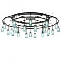 Meyda Black 224641 - 75" Wide Mason Jar 24 Light Chandelier