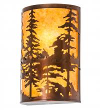 Meyda Black 224710 - 12" Wide Tall Pines Wall Sconce