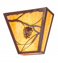 Meyda Black 225720 - 13" Wide Whispering Pines Wall Sconce