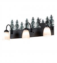 Meyda Black 226178 - 27" Wide Deer 3 Light Vanity Light