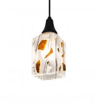 Meyda Black 226314 - 5" Square Metro Fusion Licorice Mini Pendant