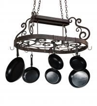 Meyda Black 226654 - 38" Long Neo Pot Rack