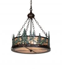 Meyda Black 226960 - 22" Wide Tall Pines Inverted Pendant