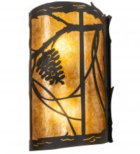 Meyda Black 227983 - 8" Wide Whispering Pines Wall Sconce