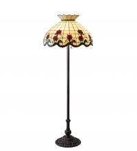 Meyda Black 228098 - 62" High Roseborder Floor Lamp