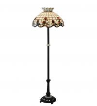 Meyda Black 228514 - 62" High Roseborder Floor Lamp