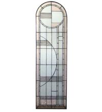 Meyda Black 22869 - 15"W X 54"H Arc Deco Right Sided Stained Glass Window