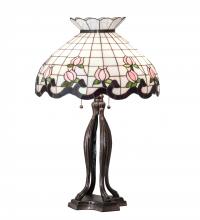 Meyda Black 228791 - 32" High Roseborder Table Lamp