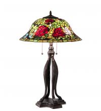 Meyda Black 228817 - 30" High Tiffany Rosebush Table Lamp