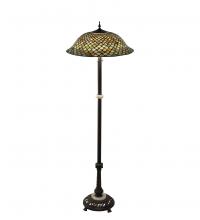 Meyda Black 229070 - 62" High Tiffany Fishscale Floor Lamp