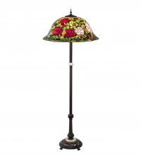 Meyda Black 229110 - 62" High Tiffany Rosebush Floor Lamp