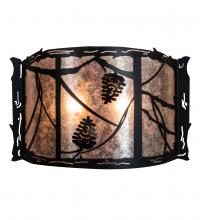 Meyda Black 229135 - 20" Wide Whispering Pines Wall Sconce