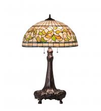 Meyda Black 230449 - 31" High Tiffany Turning Leaf Table Lamp