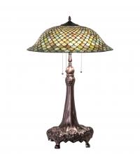 Meyda Black 230465 - 31" High Tiffany Fishscale Table Lamp