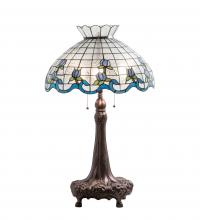 Meyda Black 230472 - 32" High Roseborder Table Lamp