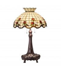 Meyda Black 230473 - 33" High Roseborder Table Lamp