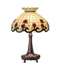 Meyda Black 230474 - 33" High Roseborder Table Lamp