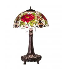 Meyda Black 230476 - 31" High Renaissance Rose Table Lamp