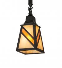 Meyda Black 230493 - 5" Square Santa Fe Mini Pendant