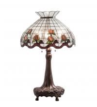 Meyda Black 230639 - 33" High Roseborder Table Lamp