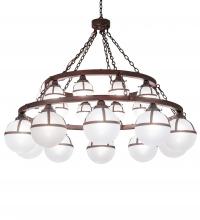 Meyda Black 230704 - 60" Wide Bola Tavern 20 Light Two Tier Chandelier