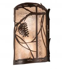 Meyda Black 231469 - 10" Wide Whispering Pines Wall Sconce