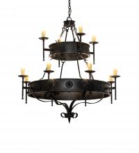 Meyda Black 232109 - 48" Wide Lorenzo 12 Light Two Tier Chandelier