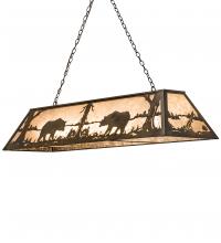 Meyda Black 232161 - 60" Long Bear at Lake Oblong Pendant