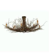 Meyda Black 23222 - 36"W Twigs 8 LT Semi-Flushmount