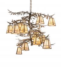 Meyda Black 232763 - 55" Long Pine Branch Valley View 12 Light Chandelier