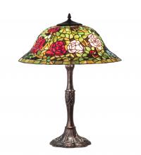 Meyda Black 232799 - 26" High Tiffany Rosebush Table Lamp