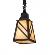 Meyda Black 232841 - 5" Square Santa Fe Mini Pendant