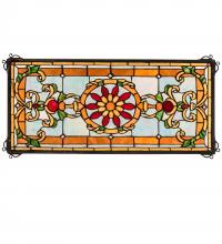 Meyda Black 232847 - 25" Wide X 12" High Emma Stained Glass Window