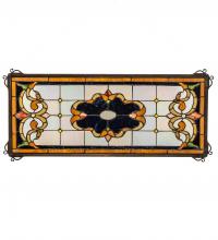 Meyda Black 233082 - 24" Wide X 10" High Madison Transom Stained Glass Window