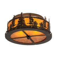 Meyda Black 233628 - 16" Wide Tall Pines Flushmount