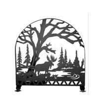 Meyda Black 23365 - 30"W X 30"H Moose Creek Arched Fireplace Screen