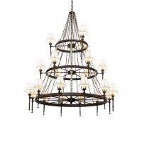 Meyda Black 233662 - 56" Wide Amaury 21 Light Three Tier Chandelier