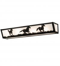 Meyda Black 233820 - 30" Wide Running Horses Vanity Light