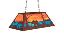 Meyda Black 234050 - 33" Long Bear at Lake Oblong Pendant