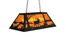 Meyda Black 234140 - 33" Long Elk at Lake Oblong Pendant