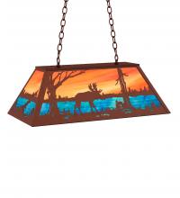 Meyda Black 234275 - 33" Wide Moose at Lake Oblong Pendant