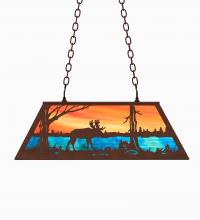 Meyda Black 234285 - 33" Long Moose at Lake Oblong Pendant