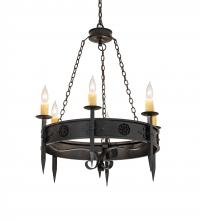 Meyda Black 234341 - 36" Wide Calandra 6 Light Chandelier