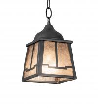 Meyda Black 235322 - 5.5" Square Valley View Mini Pendant